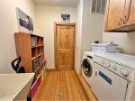 Take advantage of the laundry room with full size washer and dryer